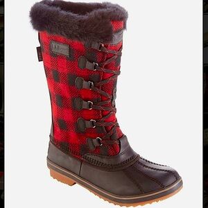 L.L. Bean Rangeley Pac Boots! Red & Black Buffalo Plaid,  Insulated, Fur Lined